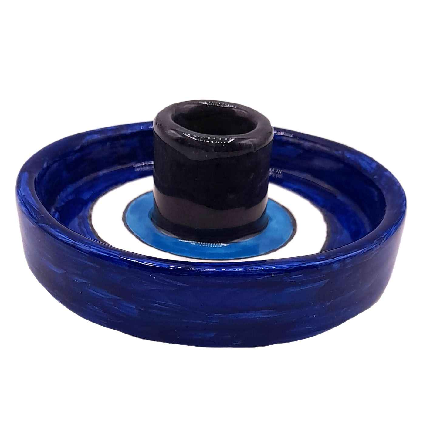 Ceramic Incense Holder – Round Blue Model Palo