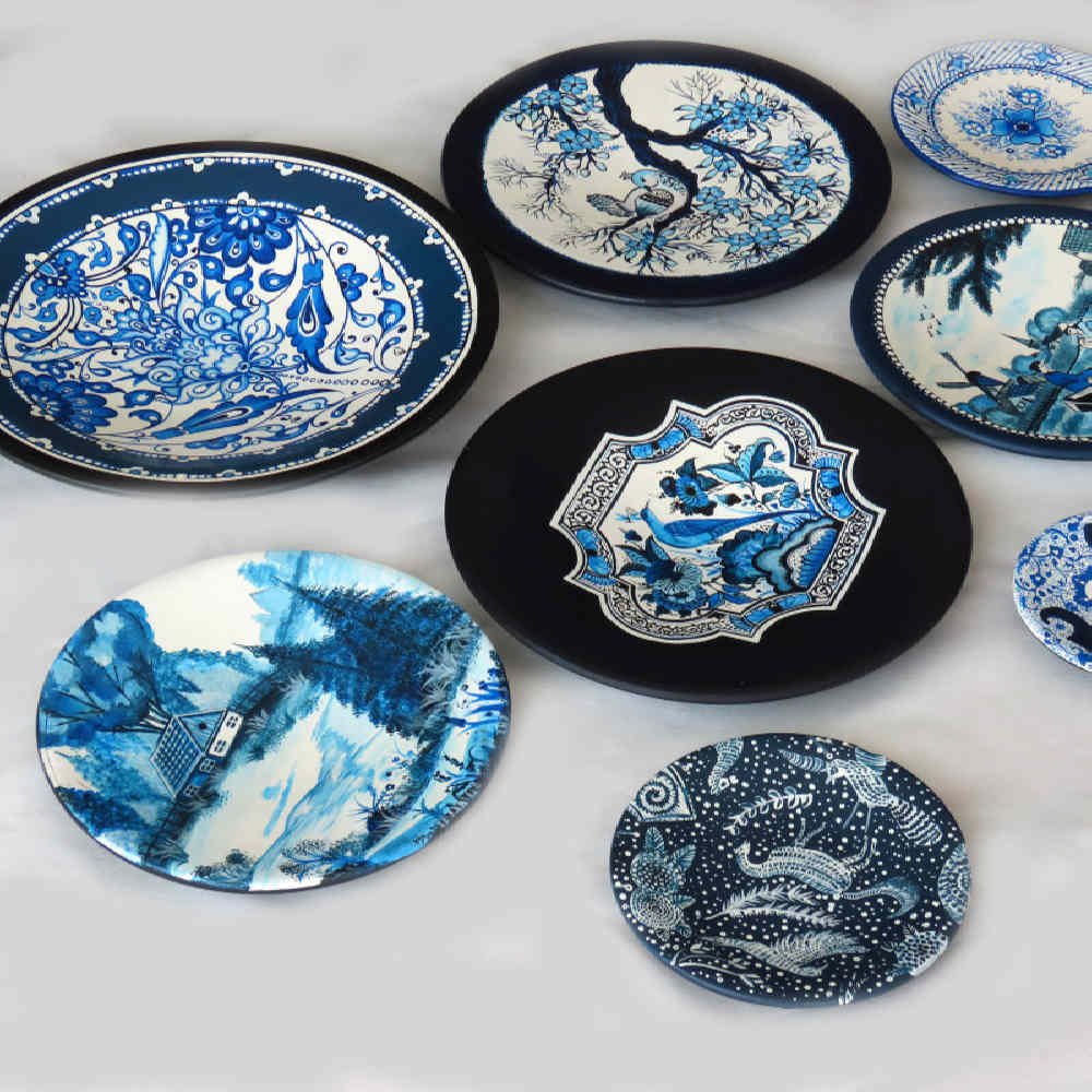 Set of 10 HandPainted Decorative Pottery Plate ShopiPersia