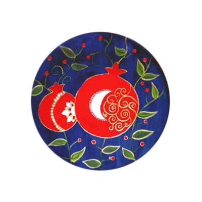 Set of 2 Hand-Painted Decorative Pottery Wall Plate Anar