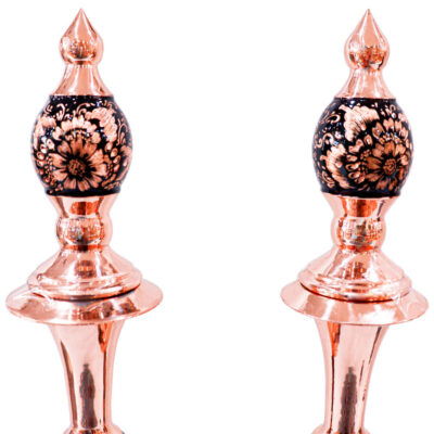 Decorative Copper Bottle Handcrafted Persian Engraved Yara (2x)