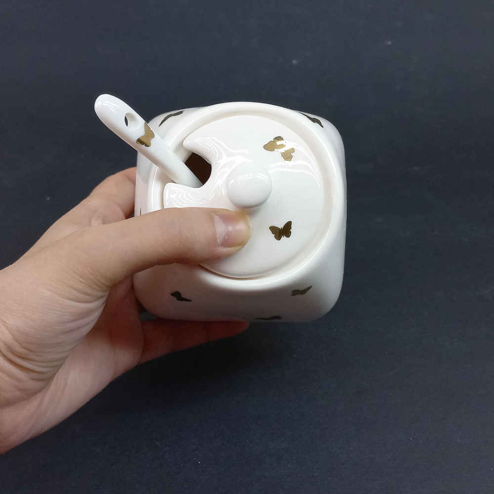 Ceramic Storage Jar – Stylish Storage for Coffee, Tea, & More, Butterfly