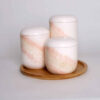 Ceramic Canister Set - Ideal for Kitchen Storage & Organization, Lux (3x)