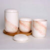 Ceramic Canister Set - Ideal for Kitchen Storage & Organization, Lux (3x)