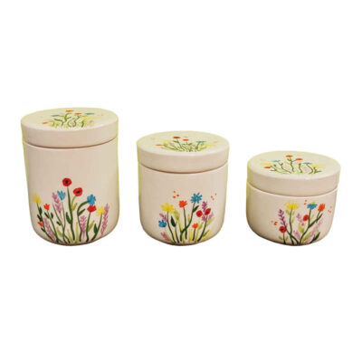 Ceramic Canister Set – Ideal for Kitchen Storage & Organization, Nahid (3x)