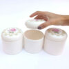 Ceramic Canister Set - Ideal for Kitchen Storage & Organization, Rose (3x)