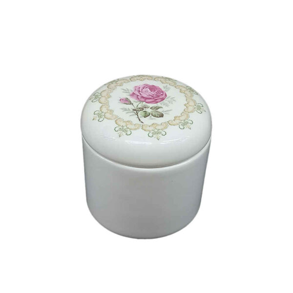 Ceramic Canister Set - Ideal for Kitchen Storage & Organization, Rose (3x)
