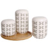 Ceramic Canister Set - Stylish Storage for Coffee, Tea, & More, Set of 3