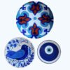 Set of 3 Hand-Painted Decorative Pottery Wall Plate Ana