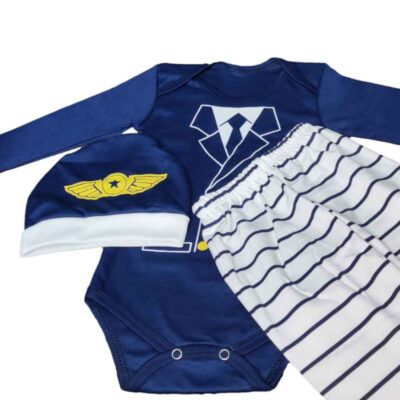 Set of 3 Newborn Baby Clothes Model Captain
