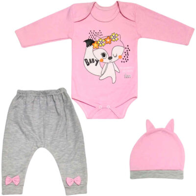 Set of 3 Newborn Baby Clothes Model Gazelle
