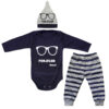Set of 3 Newborn Baby Clothes Model Glasses