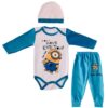 Set of 3 Newborn Baby Clothes Model Minion