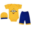 Set of 3 Newborn Baby Clothes Model Minions