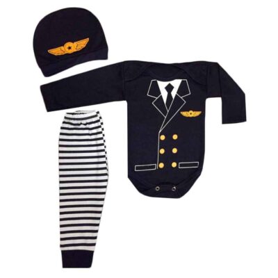 Set of 3 Newborn Baby Clothes Model Pilot