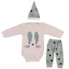 Set of 3 Newborn Baby Clothes Model Rabbit