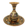 Decorative Copper Vase Hand-Painted with Persian Minakari Enamel Samin