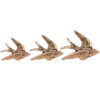 Set of 3 Decorative Swallow Figurines - Delicate Bird Art