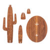 Novelty Wooden Jewelry Holder and Organizer Model Cactus (x2)