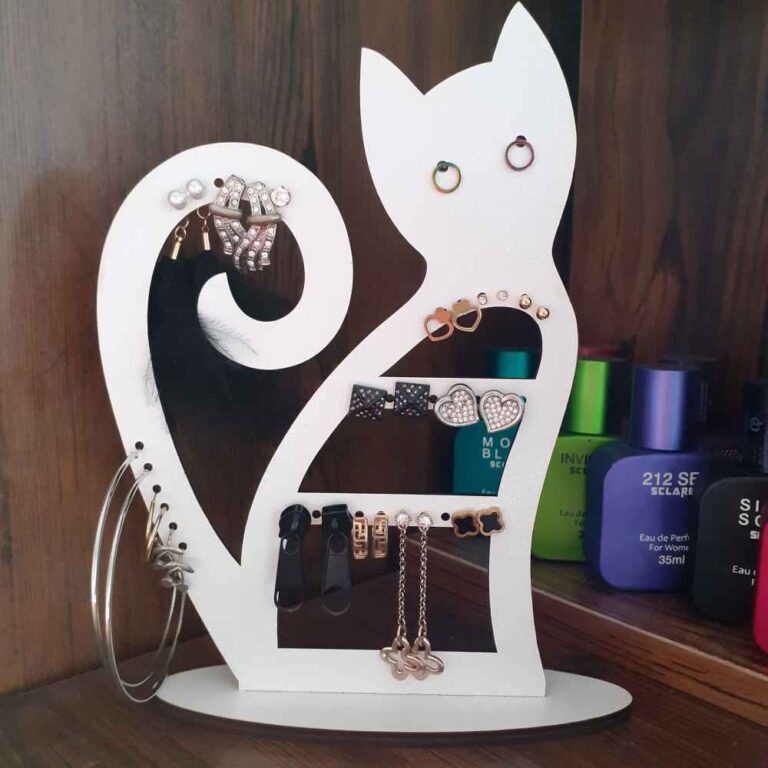 Wooden Jewelry Stand Organizer Model Cat (x2) ShopiPersia
