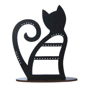 Wooden Jewelry Stand Organizer Model Cat