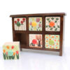 Handcrafted 6 Ceramic Drawers Chest with Wooden Box
