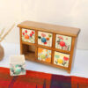 Handcrafted 6 Ceramic Drawers Chest with Wooden Box