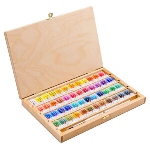 48 Watercolor Paint Set St.Petersburg In Wooden Box