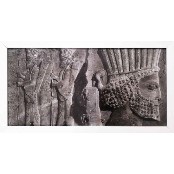 Original Persian Black Pen Drawing - Persepolis by Nelia Mehrbakhsh