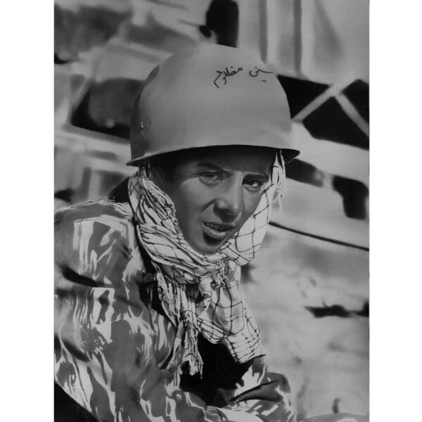 Original Black Pen Drawing - Muslim Soldier