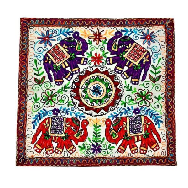 Embroidered Textile Art Model Elephant