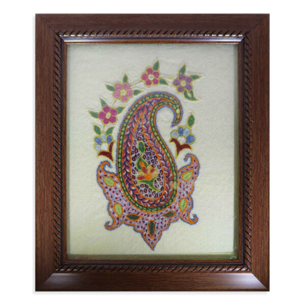 Persian Embroidered Tapestry Wall Hanging – Floral Ashrafi Textile Art