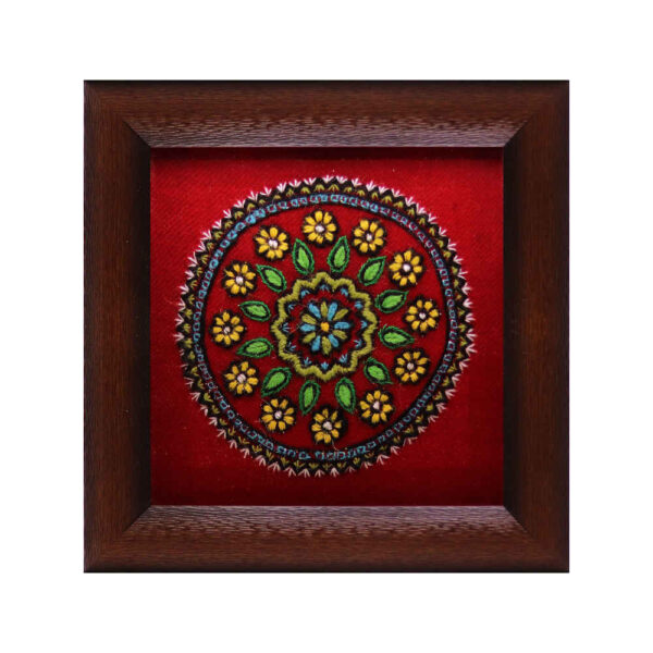 Persian Embroidered Tapestry Wall Hanging – Floral Janat Textile Art