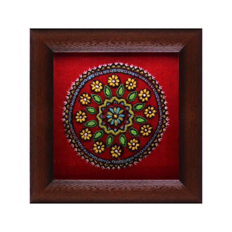 Embroidered Textile Wall Hanging Art Frame Model Janat ShopiPersia