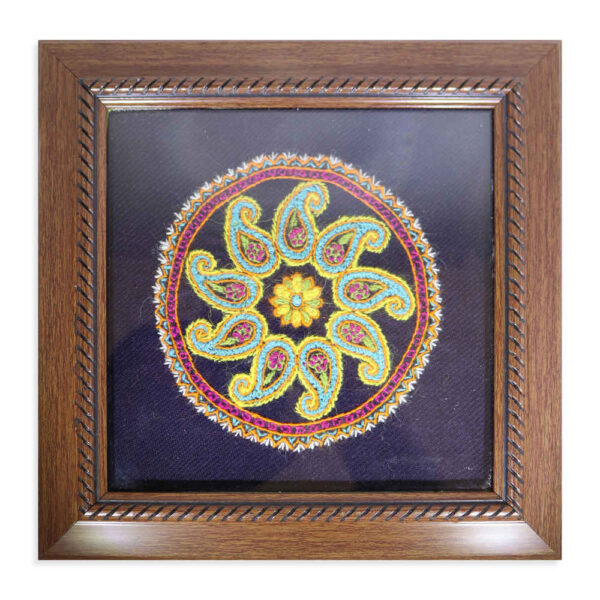 Framed Embroidered Textile Wall Art Model Pooneh