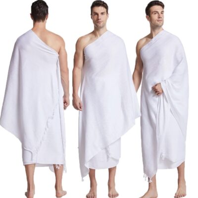 Hajj Ihram Towel Set Top and Bottom Umrah