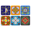 Drink Coaster Set With Persian Inspired Artistic Design Beautiful