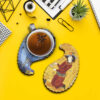 Drink Coaster Set With Persian Inspired Artistic Design Ghajar