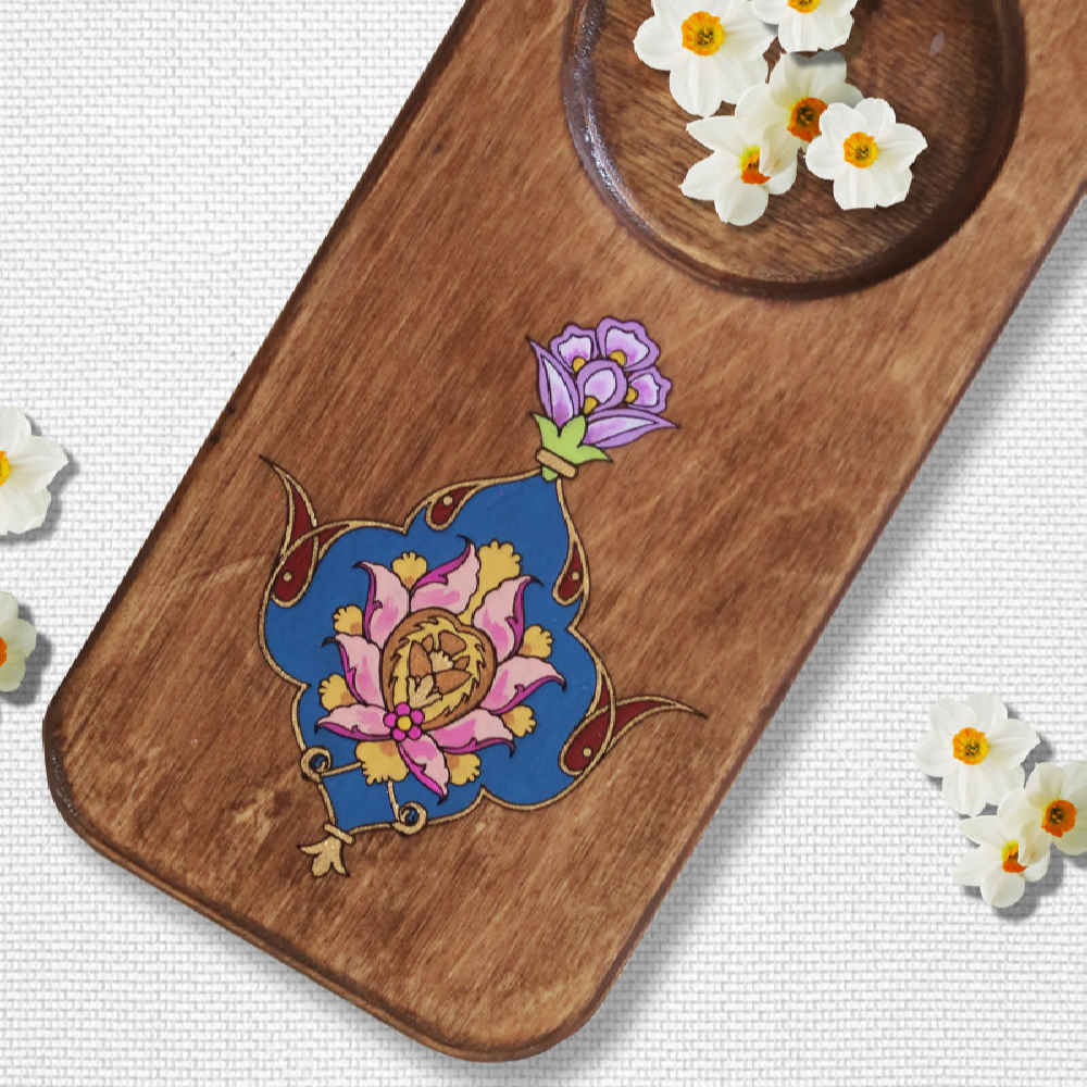 Drink Coaster Set With Persian Inspired Artistic Design Golpar
