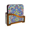Drink Coaster Set & Holder With Persian Inspired Artistic Design Kaashi