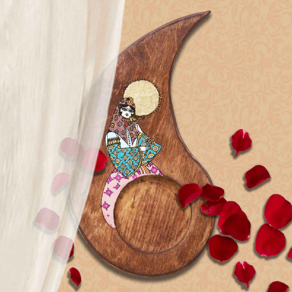 Drink Coaster Set With Persian Inspired Artistic Design Khatoon