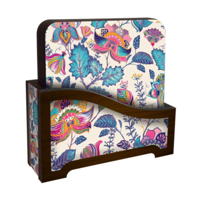 Drink Coaster Set & Holder With Persian Inspired Artistic Design Kiana