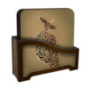 Drink Coaster Set & Holder with Sufi Inspired Artistic Design Sama Dance
