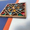 Wooden Geometric Coaster with the Design Sarv (x2)