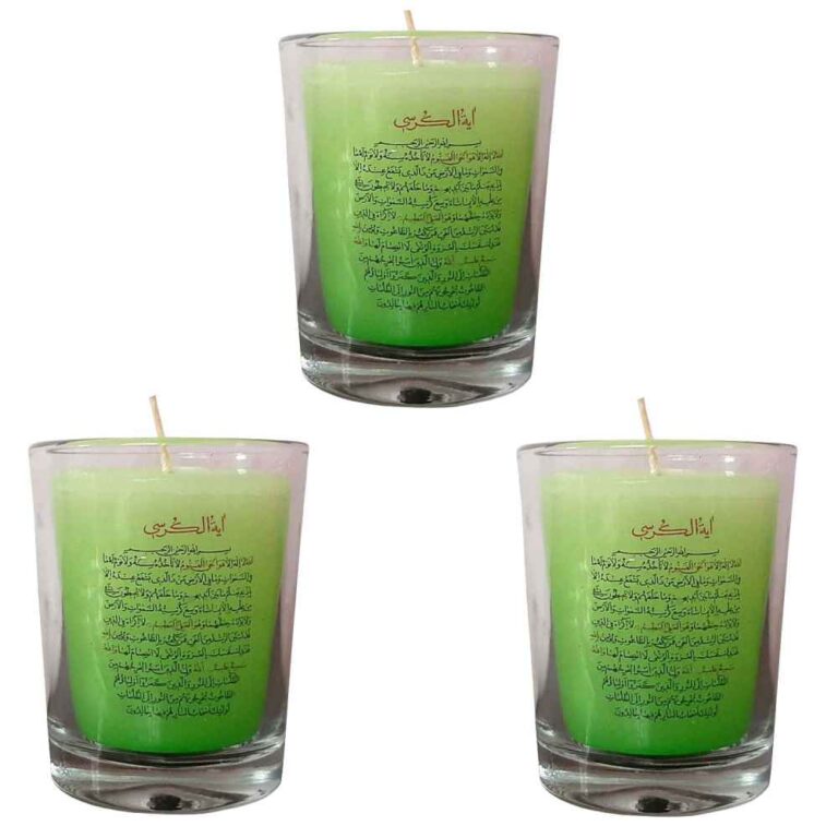 Votive Islamic Candles Ayatul Kursi (3x) ShopiPersia