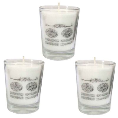 Set of 3 Votive Islamic Candles – 4 Qul