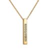 Islamic Wan Yakad Steel Necklace with Rectangle Pendant