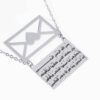Islamic Wan Yakad Steel Necklace with Envelope Medallion