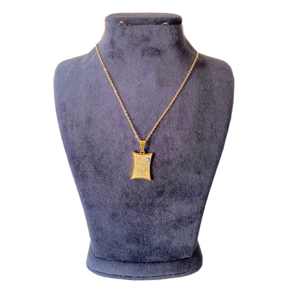 Islamic Wan Yakad Steel Necklace with Tara Pendant