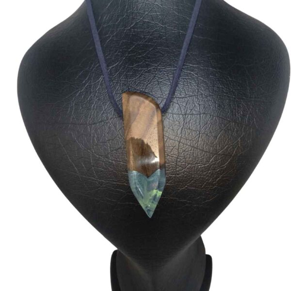 Wood & Resin Necklace Handcrafted Artistic Bold Style Kian