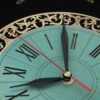 Handcrafted Persian Inlaid Wood Wall Clock Model Toranj